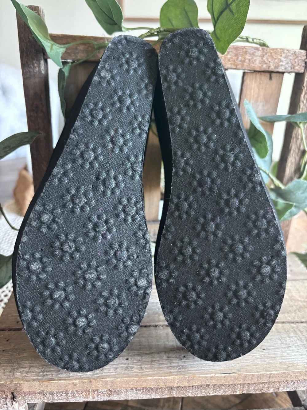 ROCKET DOG Black Platform Wedge Slip On Flip Flop Sandals - Women